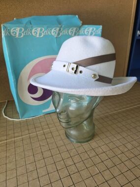Kurt Jr. by Tom Hann White Felt Fedora Vintage NOS w/ Original Box